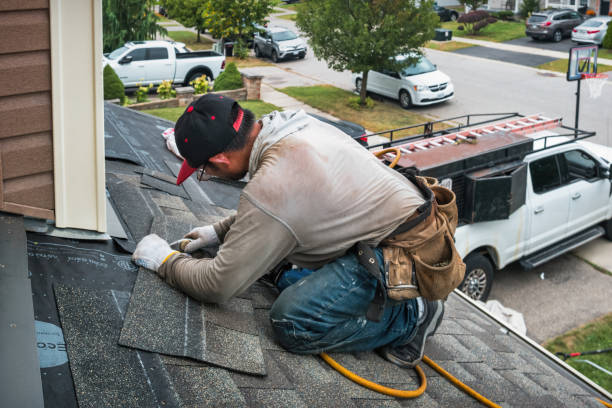 Professional Gutter Repair And Installation technician working in Needville, TX